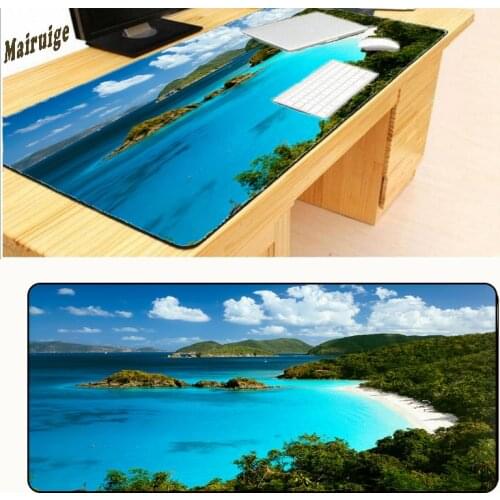 Mairuige Beautiful Blue Sky Gamer Gaming Mousepad Natural Rubber Overlock Game Pad Computer Desk Mat 30x80cm 40x90cm for CSGO