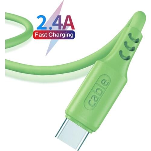 Fast Charging Type C USB Cable wire Silicone Data Sync USB Charger Cable For Samsung S9 S10 Xiaomi9 Huawei p30 USB C Cables Wire