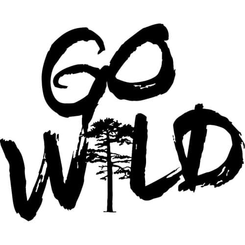 Text Go Wild, Nature Car Decal Hiking Car Decals Vinyl Adventure Window Bumper Car Sticker Waterproof Hot Selling L600