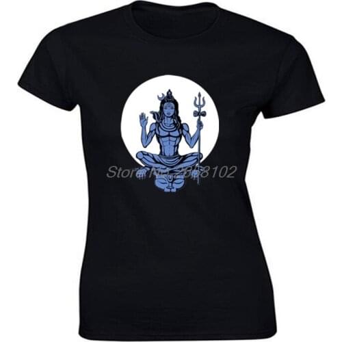 New Lord Shiva Print T-shirt women Short Sleeve O-Neck T-shirt Indian Style Tees Tops Hip Hop Harajuku Streetwear Fitness