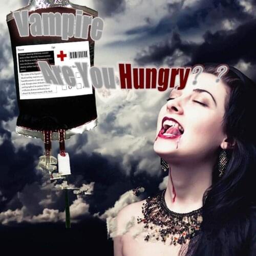 350ml Transparent Blood Bag Double Tube Drink Bag PVC Material Reusable Juice Energy Pack Halloween Vampire Bag Props