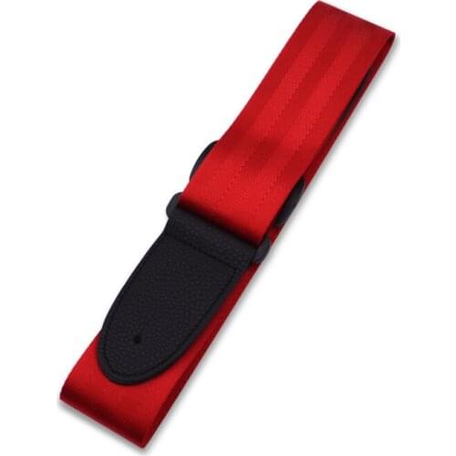 Acoustic Guitar Strap with Leather Ends Adjustable Shoulder Belt For Electric Guitar Bass Ukulele Musical Instruments