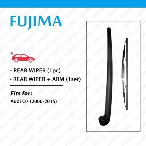 FUJIMA Rear Wiper Blade and Arm for AUDI Q7 (2006-2015) Back Window Windscreen Rear Wiper Arm