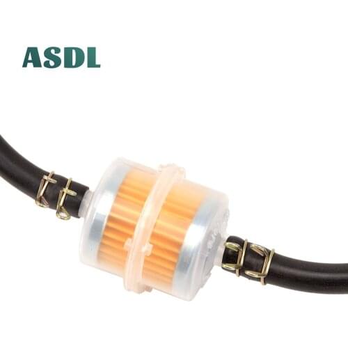 2 Pcs Universal Motorcycle Fuel Gasoline Oil Filter and Black Petrol Oil Pipe for Honda Yamaha Suzuki Arctic OD 8mm Pipe Parts