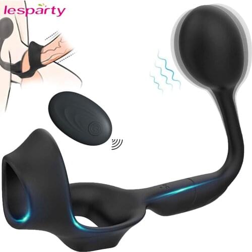 Newest Vibrating Penis Massager Ring Dildo Sex Toys for Men Scrotum Massager Male Chastity Cage Testicle Bondage Vibrators