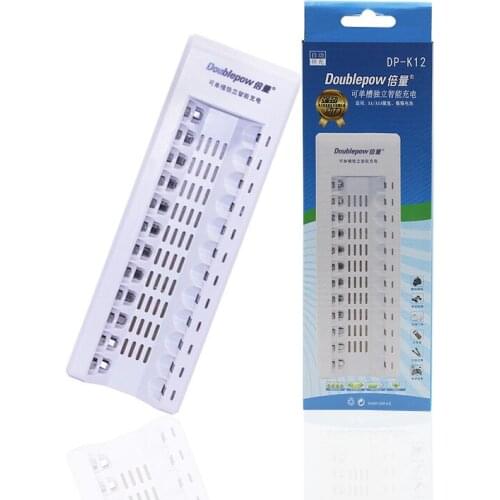 12 Slots Fast Battery Charger Smart LED Light Display Rechargeable Bateria Charger For AA/AAA NiCd NiMh Rechargeable Batteries