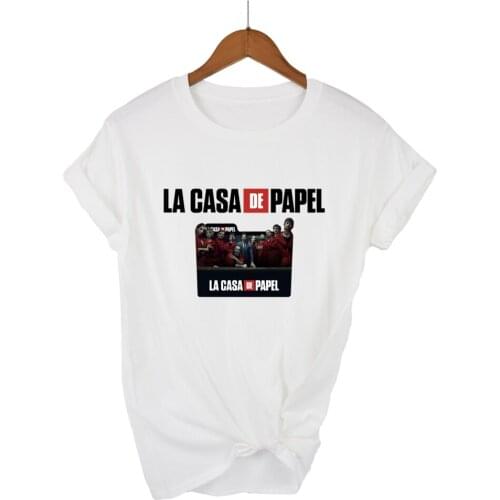 La Casa De Papel T Shirt Women Funny Cartoon Money Heist Tshirt House of Paper Kawaii Anime Bella Ciao Unisex Graphic Clothes
