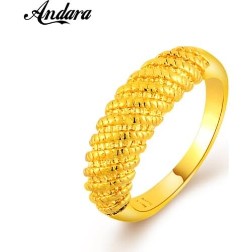 Gold Ring For Women Jewelry Vintage Gold Color Fashion Jewelry Round Shape Rings Free Shipping JR067