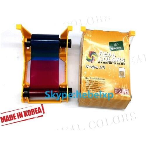 20Pieces CompatibleZebra ZXP3 Ribbon800033-347 ymcKO half panel 400Images Made in Korea For Zebra ZXP3 Printer