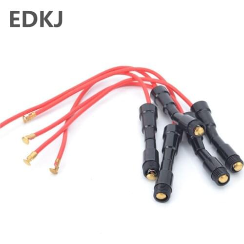 5pcs Screw Type 10A220V 5*20 Inline Fuse Holder Home Protection Inline Fuse Holder 22/20 AWG Wire Copper Wire Components 5 x 20m