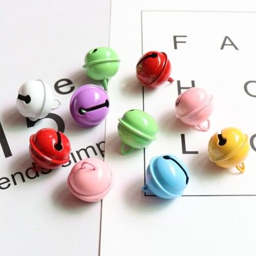 6PCS/LOT 20MM Colorful Iron Metal Jingle Bell Decorations Christmas Decoration Pet Pendants Key DIY Crafts Handmade Accessories