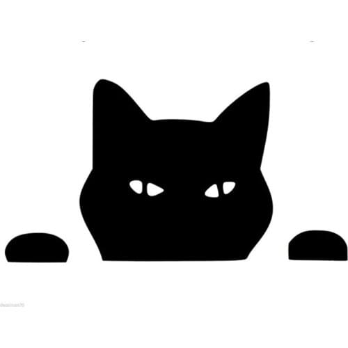 70cm x 37.5cm 2 x (one For Each Side) Peeking Cat Funny Car Sticker For Cars Door Side Truck Window Rear Windshield Vinyl Decal