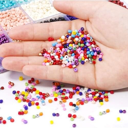 Pony Beads For Needlework Glass Seed Beads 2/3/4mm For Bracelet Seed Beads For DIY Earring Necklace Cross Stitch Accessories