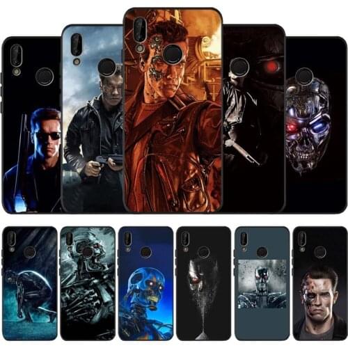 Terminator2 black soft Phone Case for huawei P40 P30 P20 P10 Pro lite P9 Lite nova 4E 6SE Psmart 2019 Y6 9 Prime