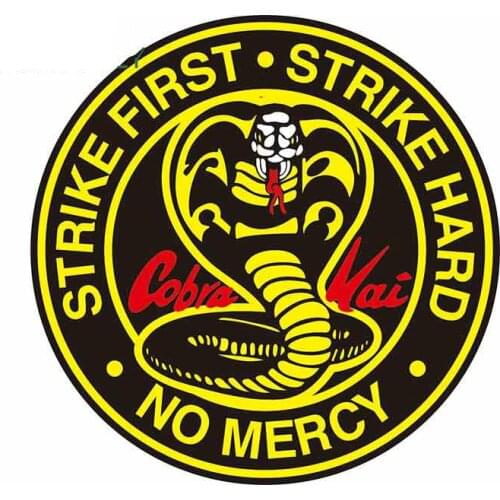 Cobra Kai Circle Logo Big Cobra Fine Decal Waterproof Suitable for VAN RV Vinyl Car Sticker DecorationCar Accessories KK