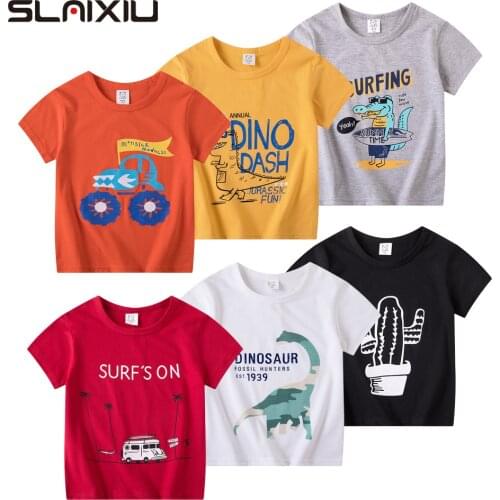 Childrens T-Shirt Children for Boy Girls Kids Shirts Child Baby Toddler Cotton Cartoon Tee Tops Clothing Short