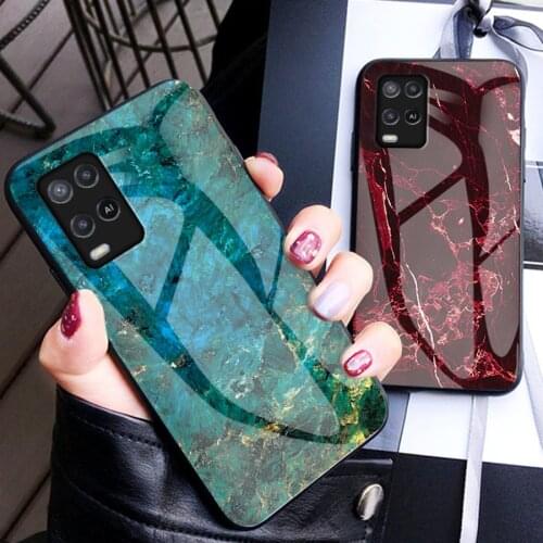 For Oppo A54 5G 4G Tempered Glass Case For Oppo A54 A 54 Luxury Case Oppo A54 Frame Hard Glass Back Cover for Oppo A54 Fundas