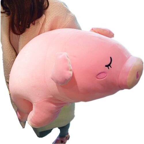 Fancytrader 39'' Big Cute Stuffed Pink Pig Plush Toy Warm Hands Sleeping Pillow for Girls Love Hugging Toy Doll for Kids 100cm