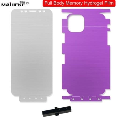 2PCS New Full Coverage Front+Back Hydrogel Film for iPhone 11 pro max X XS Max Xr 7 plus 8 plus Nano Shape Memory Full Body Film