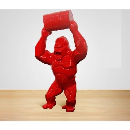 KINGKONG RESIN STATUE GORILLA BUST FIGURE MODEL TOY BOX COLLECTIBLE DECORATION ART MODERN SIMPLE TV & MOVIE CHARACTER AMERICAN