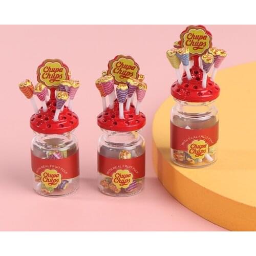 1Set Miniature Lollipops With Case Candy For Doll House Furniture Toys Accessories
