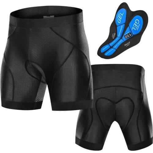 Men Bike Padded Shorts with Anti-Slip Leg Wraps Cycling 3D Padded Underwear Bicycle Padded Riding Shorts Cycling Underwear Short