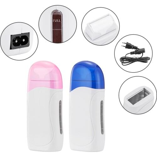 Portable Electric Roll On Wax Machine Can Be Filled With Hair Removal Wax Strip Hair Remover Roller Waxing Heater Machine
