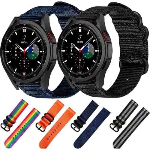 Nylon Loop band For Samsung Galaxy watch 4/classic strap 46mm/42mm/active 2 40mm 44mm/Gear S3 bracelet Galaxy watch 3 Band