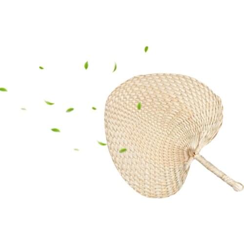 Hand Fan Pure Hand-Woven Big Cattail Leaf Fan Handheld Home Summer Cooling Fan Chinese Style Retro DIY Wedding Party Decor