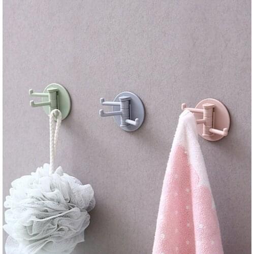 Self Adhesive Kitchen Wall Door Hook Key Holder Rack Towel Hanger Bathroom Rack Hooks Viscose Multi-Purpose Storage Hooks