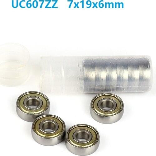 100pcs/lot ABEC-5 UC607ZZ 7x19x6mm Car sliding door pulley spherical bearings arc track pulley bearing 7*19*6mm