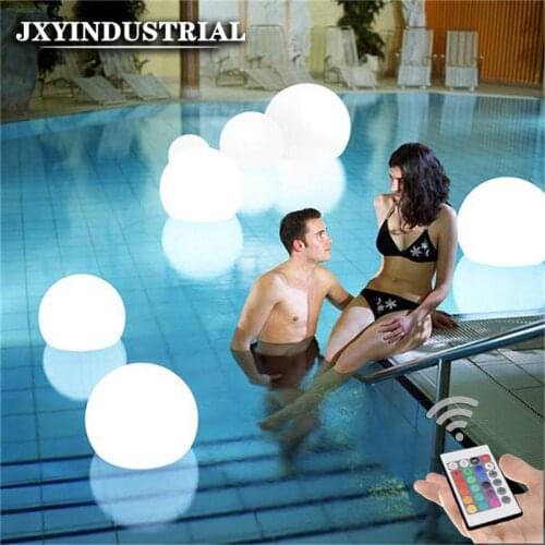 LED Outdoor Garden Landscape Light BALL Rechargeable Remote Control RGB Colorful Waterproof LED Swimming Pool Floating Ball Lamp