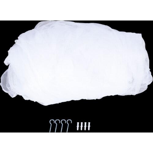 Polyester Fabric Square Mosquito Net White