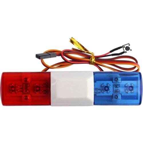 RC Car Led Police Alarming Light Flash Light 1PCS for 1/10 RC Crawler Traxxas Tamiya Axial SCX10 D90 HSP Kyosho Parts
