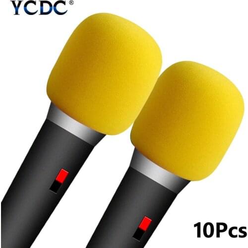 10pcs Mixed colors Handheld Stage Microphone Windscreen Foam Mic Cover Karaoke Black / Green / Red / Blue / Yellow / Orange