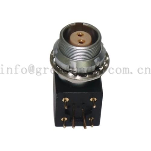 12mm EXG 1B 90°Elbow Female Fixed Socket Two Nuts Socket for Printed Circuit PCB Receptacle