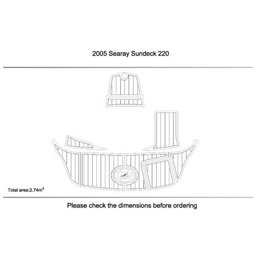 2005 Sea Ray 220 Swim Platform Pads 1/4" 6mm EVA Teak Decking EVA non-slip mat