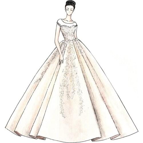 2020 original design wedding dress lace luxurious wedding gown custom made factory wholesale price bridal dress