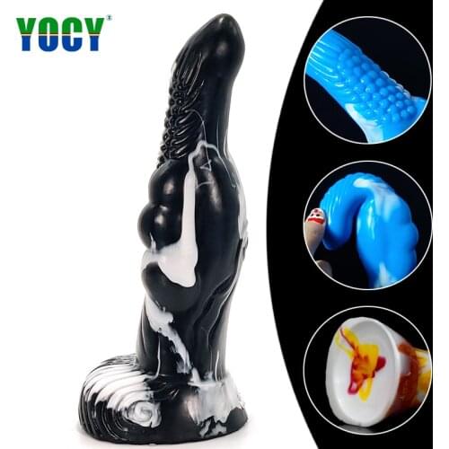YOCY G-Spot Tease Anal Butt Plug Soft Liquid Silicone Sex Toy For Women Fantasy Dildo Strong Sucker Anus Massager Masturbation