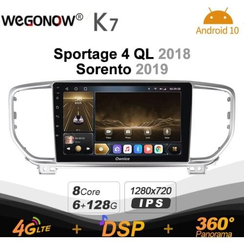 Ownice K7 6G+128G Car Radio for Kia Sportage 4 QL 2018 Sorento 2019 android 10.0 support Atmosphere Lamp 360 4G LTE 1280*720