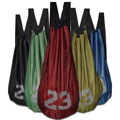 Basketball backpack storage bag beam mouth net pocket drawstring backpack training sports equipment football basketball bag