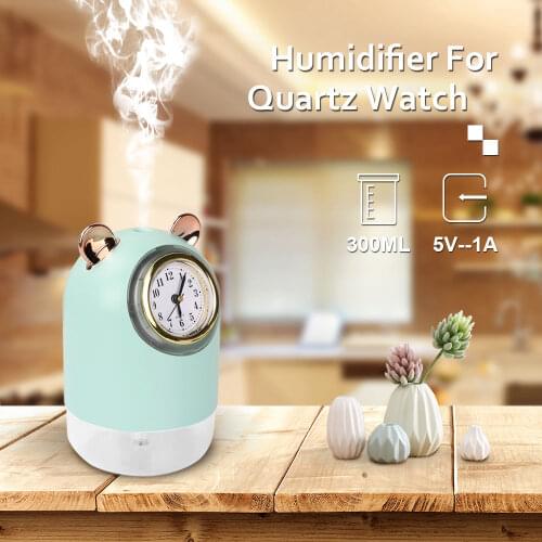 KIMRIG Large Air Diffuser With Clock Usb Capacity Small Portable Air Humidifier For Home Bedroom Mini Humidifier