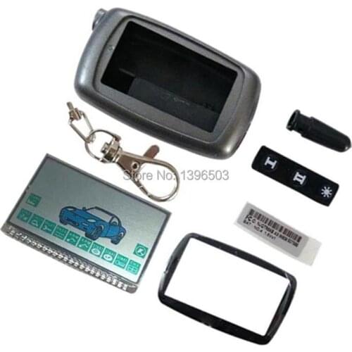 A9 Key Case Keychain Body + A9 Lcd display Metal Pin For Car Alarm Starline A9 KGB FX-5 FX5 FX 5 Jaguar EZ-beta Remote Control