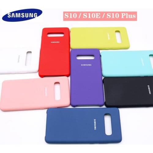 Original Samsung Galaxy S10 Plus Liquid Silicone Case Silky Soft-Touch Back Protective Cover For Samsung galaxy S10+ S10E lite