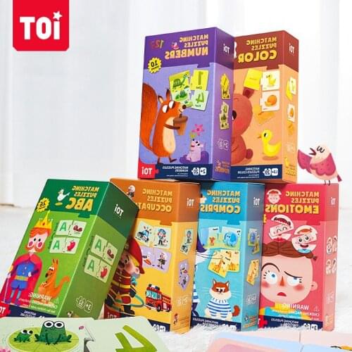 TOI Childrens Puzzle Cognitive Matching Jigsaw Montessori Baby Early Childhood Education Toys 1-2-3 Years Old Kids Gift