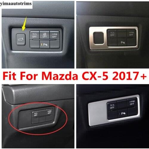Matte Interior For Mazda CX-5 CX5 2017 2018 2019 2020 2021 Headlight Lamps Switch Control Button Cover Trim