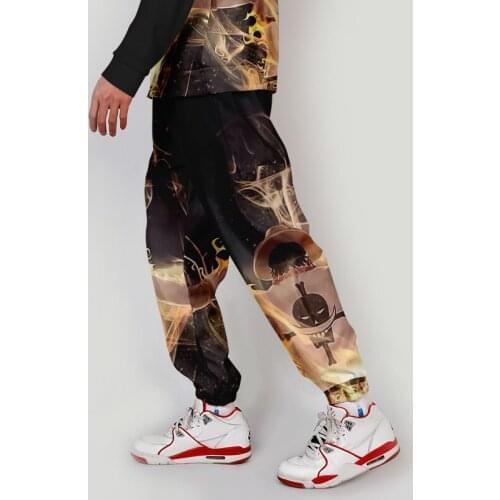 Jogger Men Streetwear Spring Autumn Sweatpants Harajuku Pant Fashion Broadcloth Straight Roronoa Zoro Casual Loose Mid Flat