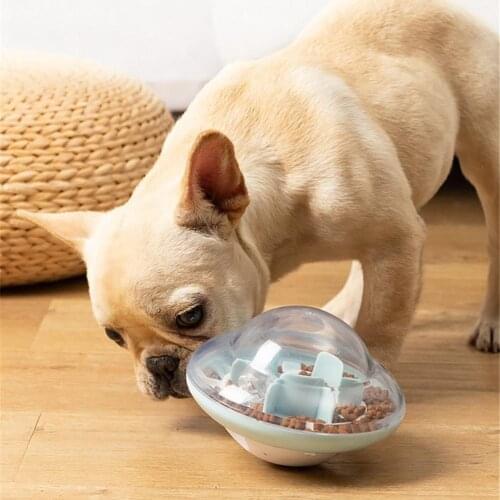 Feeding Toys UFO Shape Dog Food Dispenser Cat Fun Feeder Tumbler Leakage Food Ball