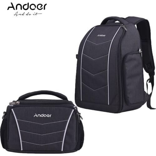 Andoer Camera Shoulder Bag Camera Backpack Bag for Canon Nikon Sony SLR DSLR Cameras Bag Waterproof Multi-function Camera Bag