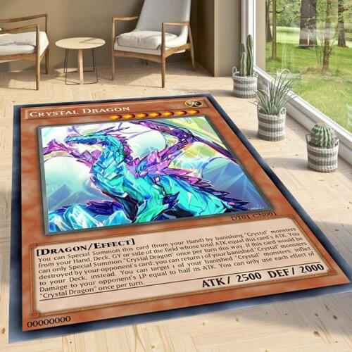 Dragon Carpet, Crystal Dragon Rug,Anime, Hype Beast Rug,Custom Rug,Manga Rug, 3d Print Rug, Kids Room Rugs, Anime Rug,Yu Gi Oh